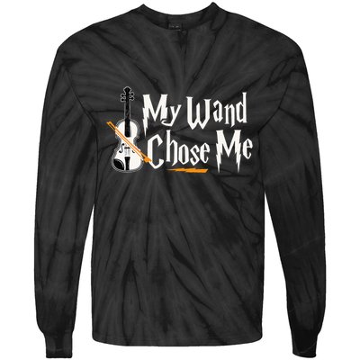 My Wand Chose Me Violin Player Violinist Music Tie-Dye Long Sleeve Shirt