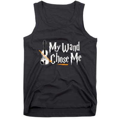 My Wand Chose Me Violin Player Violinist Music Tank Top