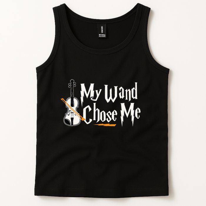 My Wand Chose Me Violin Player Violinist Music Tank Top