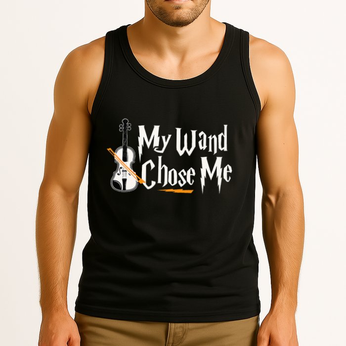 My Wand Chose Me Violin Player Violinist Music Tank Top