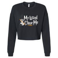 My Wand Chose Me Violin Player Violinist Music Cropped Pullover Crew