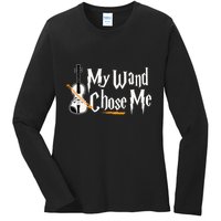 My Wand Chose Me Violin Player Violinist Music Ladies Long Sleeve Shirt