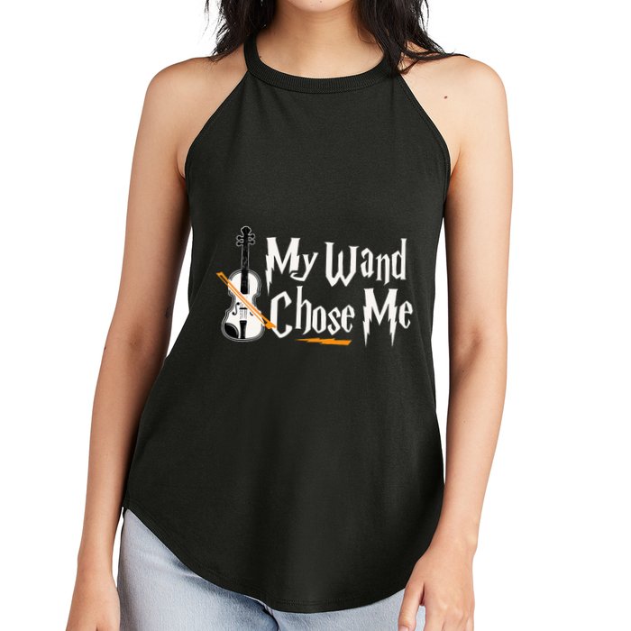 My Wand Chose Me Violin Player Violinist Music Women's Perfect Tri Rocker Tank