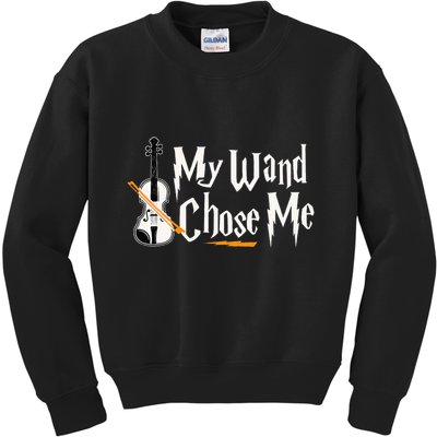 My Wand Chose Me Violin Player Violinist Music Kids Sweatshirt