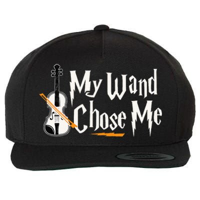 My Wand Chose Me Violin Player Violinist Music Wool Snapback Cap