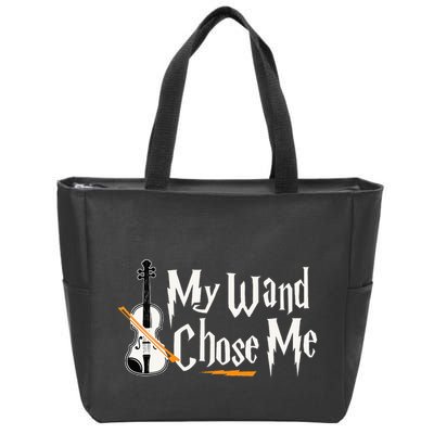 My Wand Chose Me Violin Player Violinist Music Zip Tote Bag