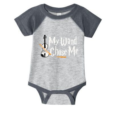 My Wand Chose Me Violin Player Violinist Music Infant Baby Jersey Bodysuit