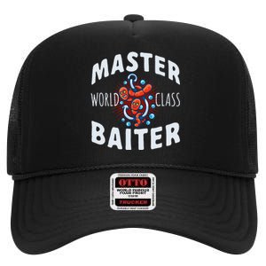 Master World Class Baiter Fishing Reel Fish High Crown Mesh Back Trucker Hat