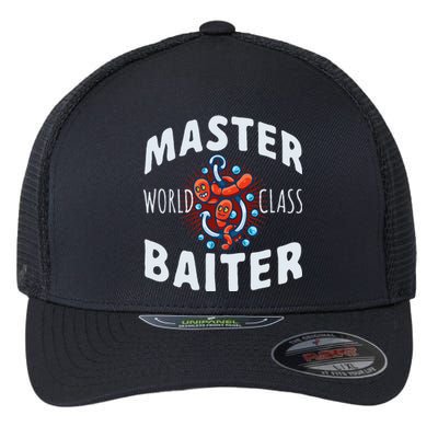 Master World Class Baiter Fishing Reel Fish Flexfit Unipanel Trucker Cap