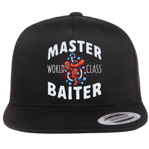 Master World Class Baiter Fishing Reel Fish Flat Bill Trucker Hat