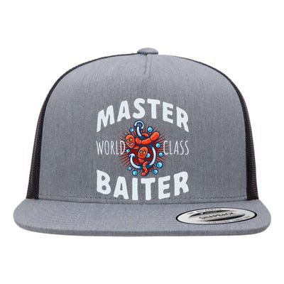 Master World Class Baiter Fishing Reel Fish Flat Bill Trucker Hat