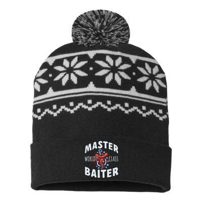 Master World Class Baiter Fishing Reel Fish USA-Made Snowflake Beanie