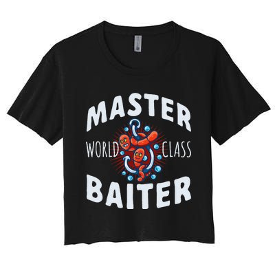 Master World Class Baiter Fishing Reel Fish Women's Crop Top Tee