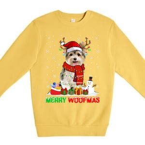 Merry Woofmas Christmas Yorkshire Terrier Dog Xmas Santa Cute Gift Premium Crewneck Sweatshirt