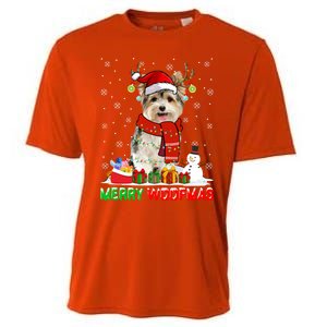 Merry Woofmas Christmas Yorkshire Terrier Dog Xmas Santa Cute Gift Cooling Performance Crew T-Shirt