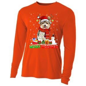 Merry Woofmas Christmas Yorkshire Terrier Dog Xmas Santa Cute Gift Cooling Performance Long Sleeve Crew