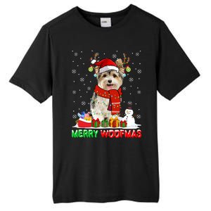 Merry Woofmas Christmas Yorkshire Terrier Dog Xmas Santa Cute Gift Tall Fusion ChromaSoft Performance T-Shirt