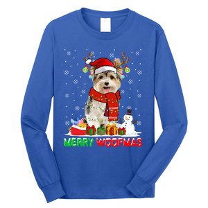 Merry Woofmas Christmas Yorkshire Terrier Dog Xmas Santa Cute Gift Long Sleeve Shirt