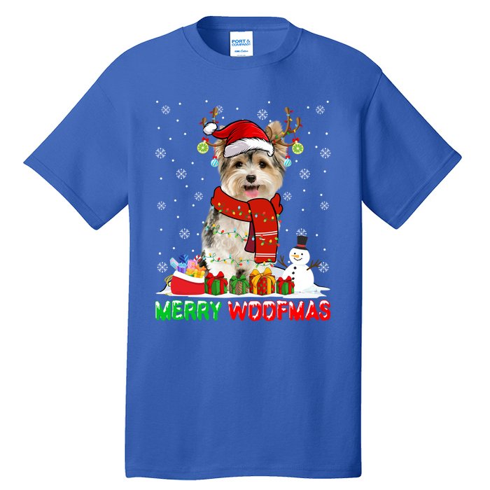 Merry Woofmas Christmas Yorkshire Terrier Dog Xmas Santa Cute Gift Tall T-Shirt