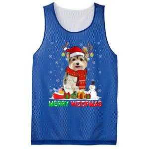 Merry Woofmas Christmas Yorkshire Terrier Dog Xmas Santa Cute Gift Mesh Reversible Basketball Jersey Tank