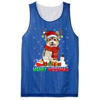 Merry Woofmas Christmas Yorkshire Terrier Dog Xmas Santa Cute Gift Mesh Reversible Basketball Jersey Tank