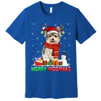 Merry Woofmas Christmas Yorkshire Terrier Dog Xmas Santa Cute Gift Premium T-Shirt