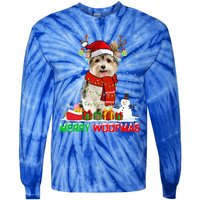 Merry Woofmas Christmas Yorkshire Terrier Dog Xmas Santa Cute Gift Tie-Dye Long Sleeve Shirt