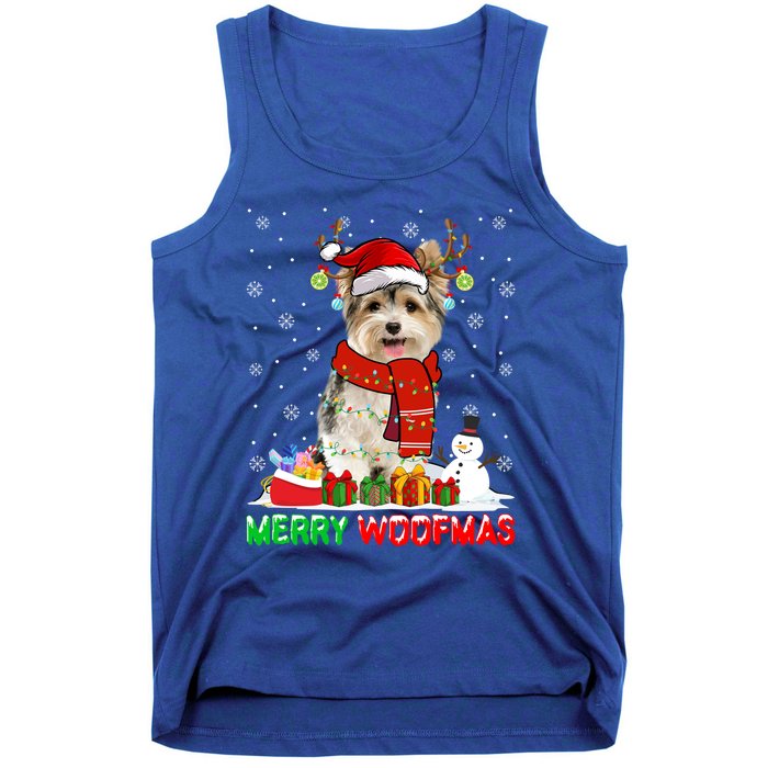 Merry Woofmas Christmas Yorkshire Terrier Dog Xmas Santa Cute Gift Tank Top