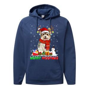 Merry Woofmas Christmas Yorkshire Terrier Dog Xmas Santa Cute Gift Performance Fleece Hoodie