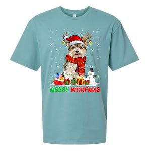 Merry Woofmas Christmas Yorkshire Terrier Dog Xmas Santa Cute Gift Sueded Cloud Jersey T-Shirt