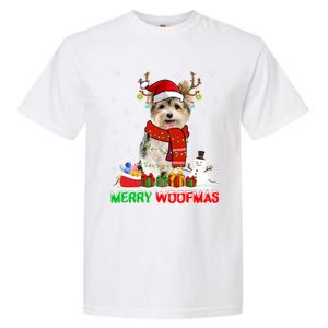 Merry Woofmas Christmas Yorkshire Terrier Dog Xmas Santa Cute Gift Garment-Dyed Heavyweight T-Shirt