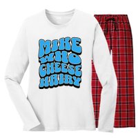 Mike Who Cheese Hairy Funny Dirty Humor Jokes Women's Long Sleeve Flannel Pajama Set 