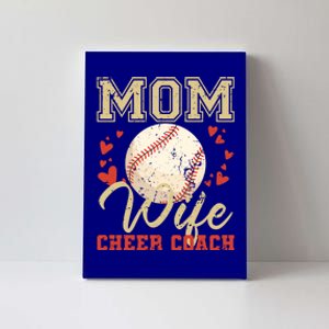 Mom Wife Cheer Coach Funny Baseball Coach Wife Cool Gift Canvas