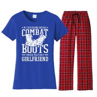 Military Wears Combat Boots Proud Army Friend Gift Women's Flannel Pajama Set