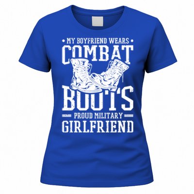 Military Wears Combat Boots Proud Army Friend Gift Women's T-Shirt