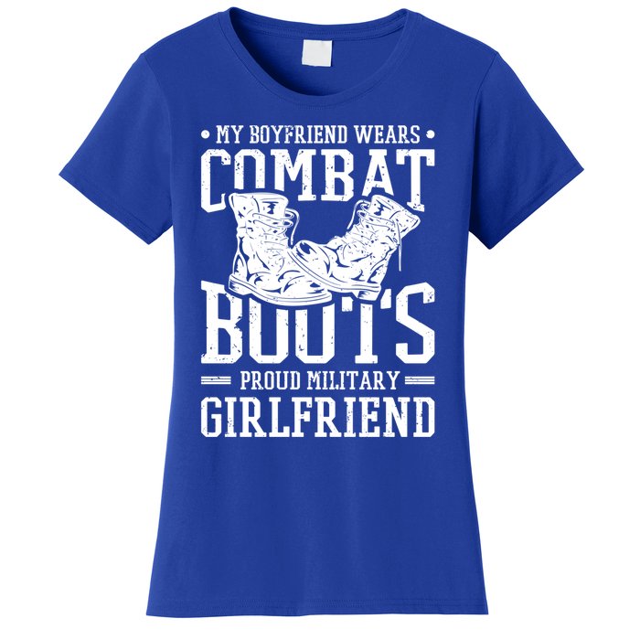 Military Wears Combat Boots Proud Army Friend Gift Women's T-Shirt