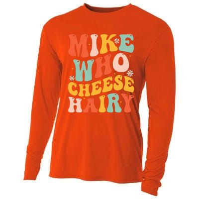 Mike Who Cheese Hairy Funny Adult Meme Social Media Joke Cooling Performance Long Sleeve Crew