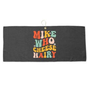 Mike Who Cheese Hairy Funny Adult Meme Social Media Joke Large Microfiber Waffle Golf Towel