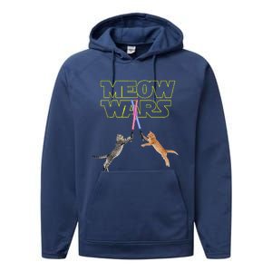 Meow Wars Cat Funny Gifts For Cats Loverss Gift Performance Fleece Hoodie