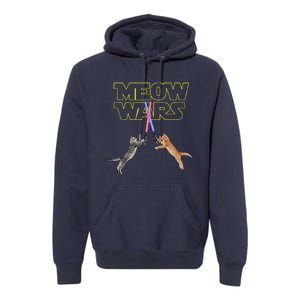 Meow Wars Cat Funny Gifts For Cats Loverss Gift Premium Hoodie