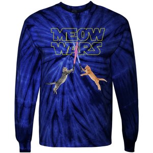 Meow Wars Cat Funny Gifts For Cats Loverss Gift Tie-Dye Long Sleeve Shirt