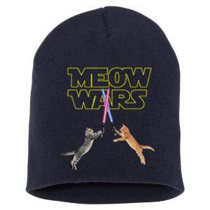 Meow Wars Cat Funny Gifts For Cats Loverss Gift Short Acrylic Beanie