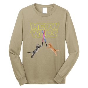 Meow Wars Cat Funny Gifts For Cats Loverss Gift Long Sleeve Shirt