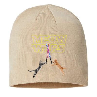 Meow Wars Cat Funny Gifts For Cats Loverss Gift Sustainable Beanie