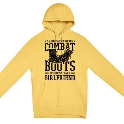 Military Wears Combat Boots Proud Army Friend Gift Premium Pullover Hoodie