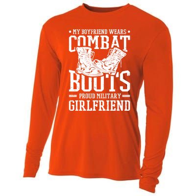 Military Wears Combat Boots Proud Army Friend Gift Cooling Performance Long Sleeve Crew