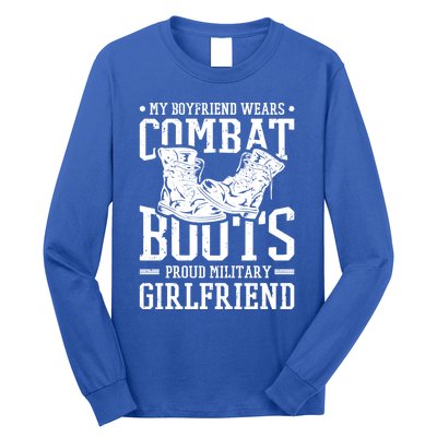 Military Wears Combat Boots Proud Army Friend Gift Long Sleeve Shirt