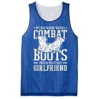 Military Wears Combat Boots Proud Army Friend Gift Mesh Reversible Basketball Jersey Tank