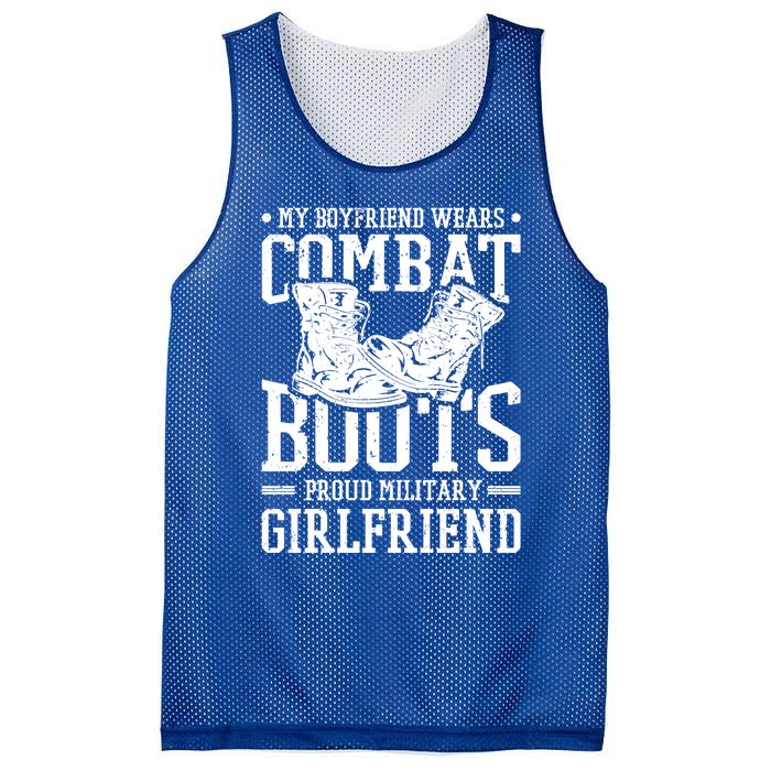 Military Wears Combat Boots Proud Army Friend Gift Mesh Reversible Basketball Jersey Tank