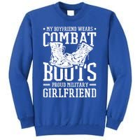 Military Wears Combat Boots Proud Army Friend Gift Tall Sweatshirt